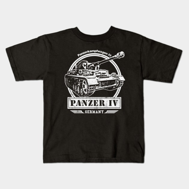 Panzer 4 - German WW2 Tank Kids T-Shirt by rycotokyo81